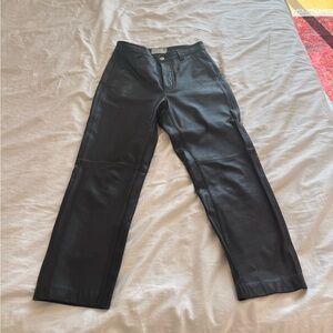 Everlane Black Leather Pants